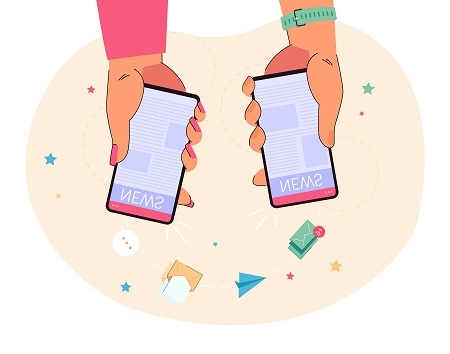 Nachrichten auf dem Telefon